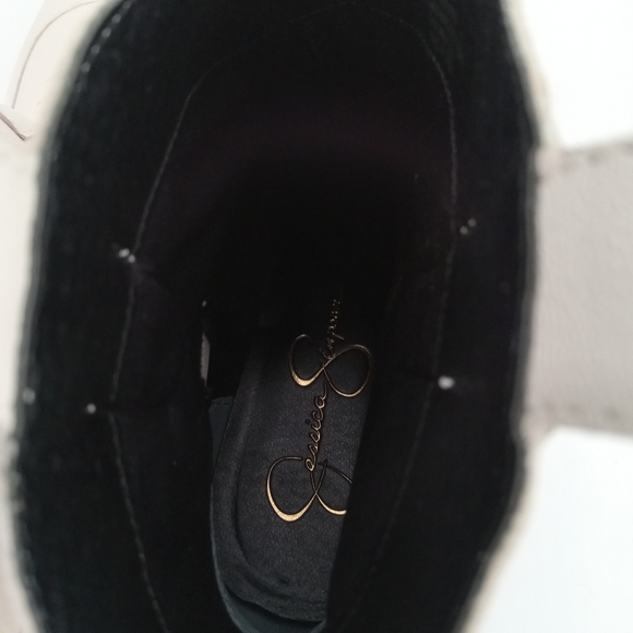 JESSICA SIMPSON Nelda Cream/Off White Leather Western Style Ankle Boot Size 9M - Picture 10 of 14